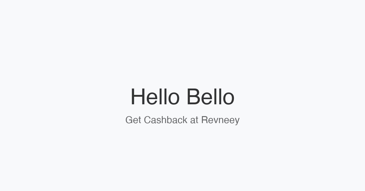 Hello Bello homepage