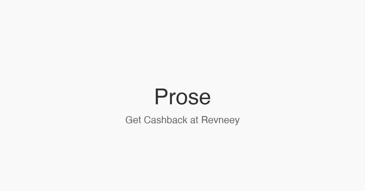 Prose homepage